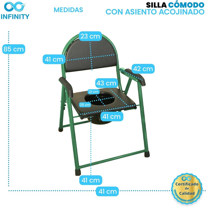 Medstar Infinity - Silla Cómodo con Asiento Acojinado para Baño.
