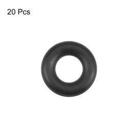 sourcing map Nitrile Rubber O-Rings 6.6mm OD 3mm ID 1.8mm Width, Metric Nitrile Rubber Sealing Gasket for Automotive Machine Plumbing, Pack of 20