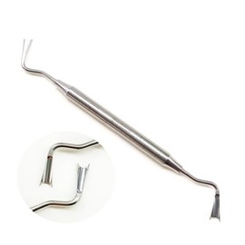 Double Ends Dental Implant Gingival Retraction Gingival Retractor Dental Gum Separator Isolation Tool Stainless Steel (1 Piece tip Width 6.0mm)