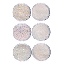 Beavorty White Bright Nail Glitter Powder for UV Gel Fine Dust Nail Art Sequin Powder Decoration for Natural Artificial Easy Application for Creative Designs