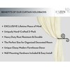 RTZEN Decorative Metal Curtain Tiebacks - Farmhouse Wrought Iron Curtain