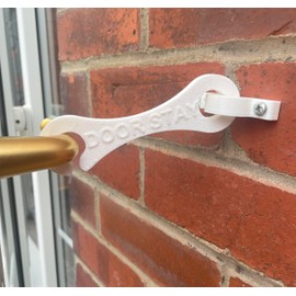 (2-Pack) French & Patio Door Stay/Hook & Eye Latch Style Holder/Restraint White