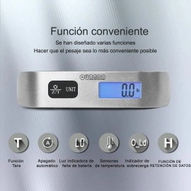 Quanna Bsculas De Equipaje Bascula Digital Equipaje Maleta 50kg110ib Pantalla Led Portatil