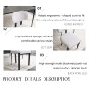 Modern Dining Room Chairs Set of 2, Mid-Century Upholstered Boucle