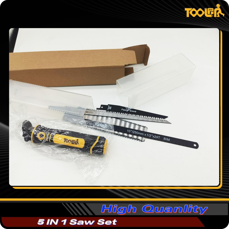 TOOLAN: 5-In-1 Multi Blades Hand Saw, 6 Inch(11T/16T) Double Edges