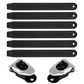 Gosknor 6pcs Snowboard Ankle Ladder Strap Binding+2pcs Buckles, Snowboard Binding Straps Replacement Parts Highly Elastic Strap-in Snowboard Binding Ladder for Snowboard
