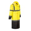 Portwest Hi-Vis Contrast Raincoat 48 - UH446, Yellow/Black, 5XL