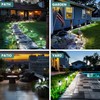 GIGALUMI 24 Pack Solar Path Lights Outdoor,Solar Lights Outdoor Waterproof,Stainless