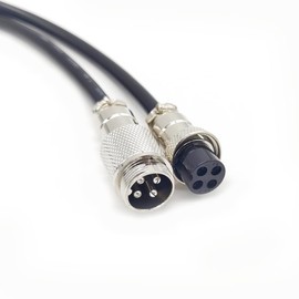 3.28 ft GX16 4-Pin Male to Female Head Aviation Cable, GX16 4 Pins Female to Male Plug Electrical Cable Panel Mount Circular Metal Aviation Adapter Cable for Ships 20AWG (1 Metre)