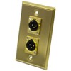 Seismic Audio SA-PLATE18 Gold Stainless Steel Wall Plate with Dual