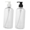 STOBAZA 2Pcs Refillable Pump Lotion Bottle Transparent Shoulder Dispenser for
