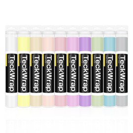 TECKWRAP 001 Matte Pastel Permanent Vinyl, 12" x 3ft, 10 Boho Vinyl Adhesive Indoor & Outdoor Decal for Cricut, Silhouette, Cameo Cutters, Signs, Scrap-Booking, Craft Cutters