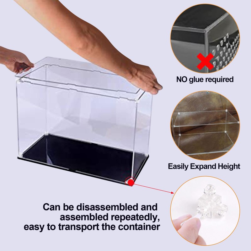 MOROBOR Acrylic Corner Bracket, 10pcs Clear 6-Hole Cube Joint Brace