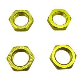 ZRRC fits RC 1/8 Model Car 17MM Aluminum Alloy Wheel Hex Hub Nut 4PCS (Golden)