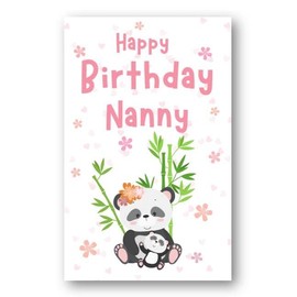 Second Ave Nanny Cute Panda Happy Birthday Card Greetings Card For Her