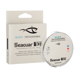 Seaguar Basix, Strong, Soft & Smooth Casting, Premium, 100percent Fluorocarbon Performance Fishing Line, Virtually Invisible, Value-Packed & Budget Friendly, Clear, 20 Pound