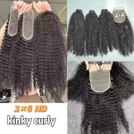 Swiss 4*4 HD Lace Frontal Closure for Wig Raw Natural Preplucked Hairline Small Knots Glueless HD 13*4 Lace Frontal Human Haircolor: kinky curly, stretched length: 14inches, toupee size: 5X5