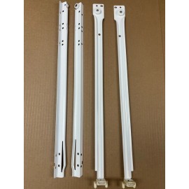 Houck Industries Drawer slides, 23 1/8" cabinet, white, 3/4 ext, with P-bend 260 brackets - 575mm x 23 1/8"