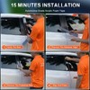 ACLONG Glossy Black Stainless Steel Pillar Posts Door Window Trim
