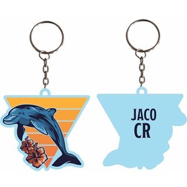R and R Imports Jaco Costa Rica Souvenir Dolphin Tropical Beach Metal Keychain 4-Pack