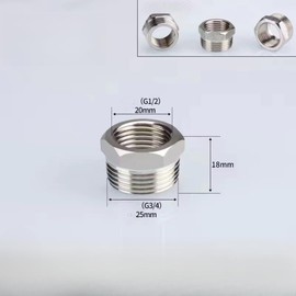 2 PCS Shower to Garden Hose Adapter, 1/2" Female to 3/4" Male NPT Thread Reducer, Garden Hose Fitting for Bathroom Faucet Conversion