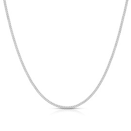 Gacimy S925 Cuban Link Chain for Women, 2.0mm Thin Sterling Silver Necklace for Women, 22" Long Chains Necklaces