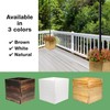 Large Decorative Wooden Planter with Universal Pole Support for String
