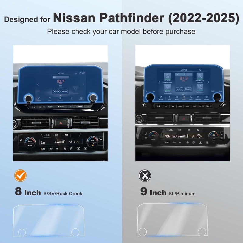 BSTW for 2024 Nissan Pathfinder Screen Protector for 2022-2025 Pathfinder