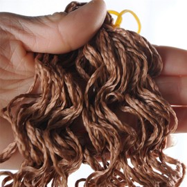 Mayloss 8Packs Long Wavy Thin ZiZi Box Braids Crochet Twisted Hair 28inch Curly Micro ZIZI Box Braid Twist Synthetic Crochet Hair Extensions Wave Micro Afro Small 3S Box Braids for Women (27)