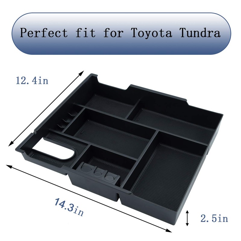 JKCOVER Compatible with Center Console Organizer Tray Toyota Tundra 2014