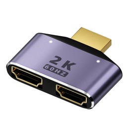 KUFptva HDMI-Compatible Splitter 1 in 2 Out -2K HDMI-Compatible Splitter 1x2 Ports Powered 2K Full UltraHD 1920x1080 3D Support