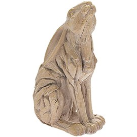 lesser and pavey LP45989 Figure | Gazing Hare Driftwood | 1 Piece-11x8x18 cm Accessory, Brown