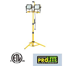 Twin 14,000 Lumen 120 SMD LED Super Bright FLOODLIGHTS Job SITE Work Light with Detachable Tripod LF240ST