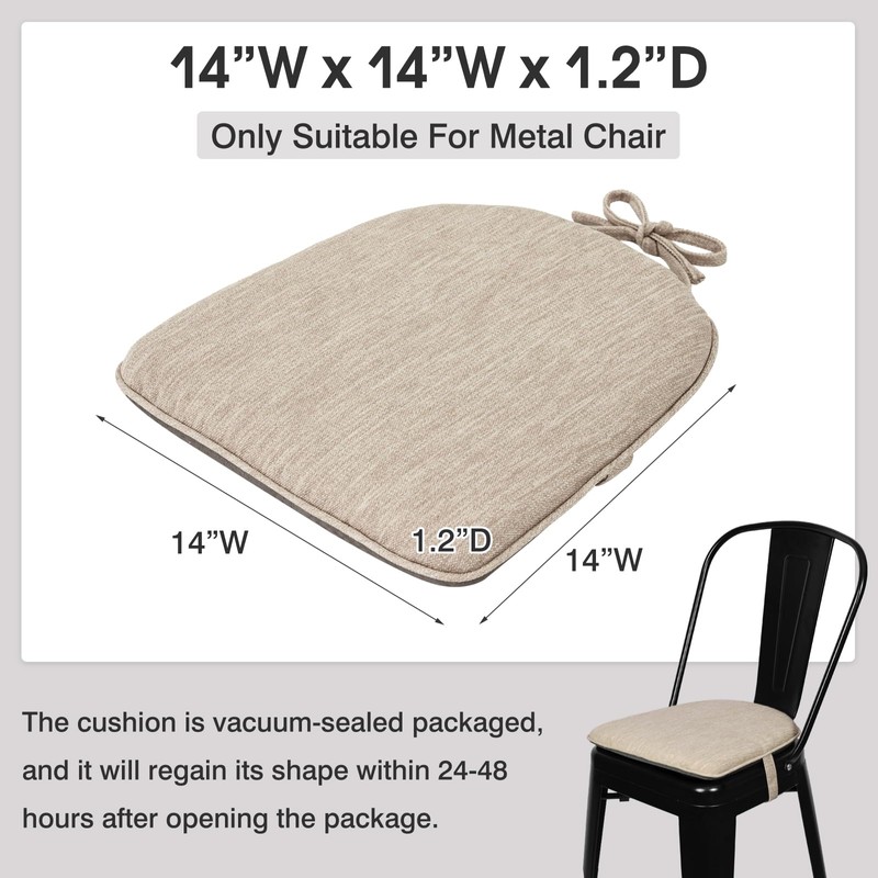 baibu Super Soft Metal Dining Chair Pads Set of 2,