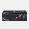 Sara Miller - Dark Blue Bird Long Deep Rectangular Tin