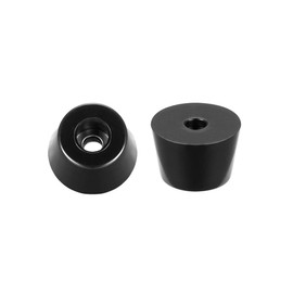 sourcing map Rubber Feet Bumper Pad Diameter 27 x 21 x Height 18 mm Black Pack of 12
