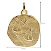 trendor Libra Zodiac Sign Diameter 20 mm Men's Necklace Gold