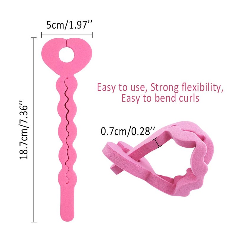 Foam Hair Rollers 18 Pieces Flexible Sponge Hair Rollers Overnight