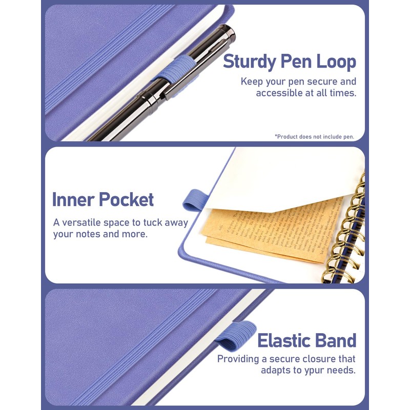 WEMATE Password Book with Alphabetical Tabs, Spiral Password Keeper Book