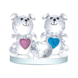 Kertari Crystal Bear Figurine (Genuine) Wedding Gift, Birthday Gift, Anniversary Gift, Wife and Girlfriend, Lovely House Bear Figurine, Ornament, Gift Box Included