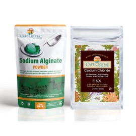 Cape Crystal Sodium Alginate and Calcium Chloride – Spherification Value Kit - Practice Molecular Gastronomy, 4-Oz.