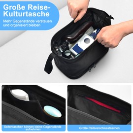 Lermende Transparent Toiletry Bag, Liquid Bag, Hand Luggage, TSA Approved Cosmetic Bag, black, toiletry bag for men and women