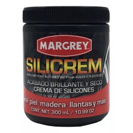 Margrey Abrillantador Crema De Silicon Automotriz Silicrem Margrey con esponjas y aromatizante