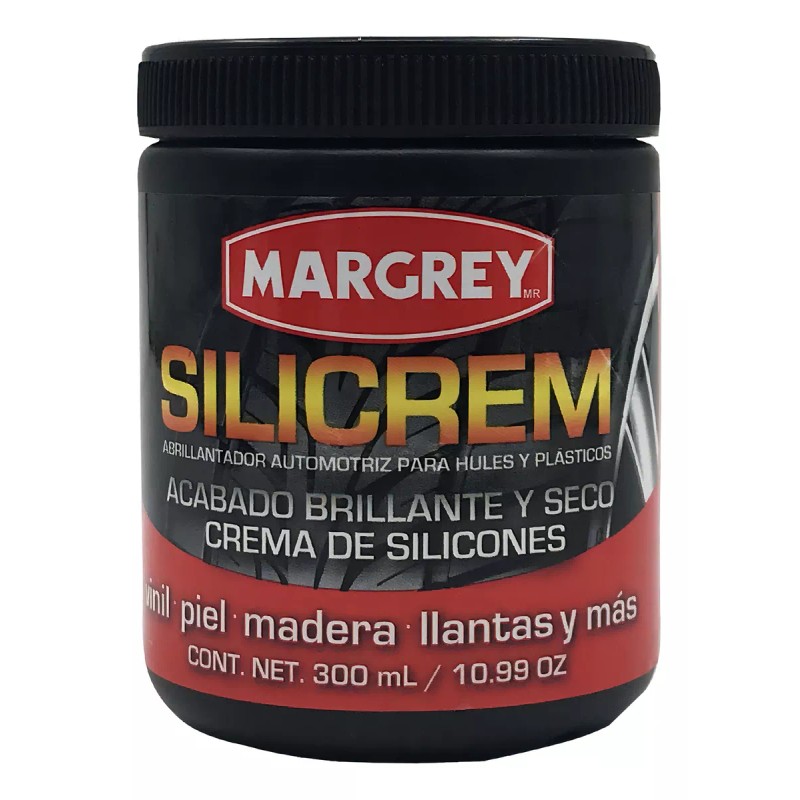 Margrey Abrillantador Crema De Silicon Automotriz Silicrem Margrey con esponjas