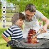 Vertical Skewer Screw Grill Pan Stainless Steel Removable Brazilian Vertical