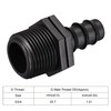 sourcing map Drip Irrigation Fittings 15.5mm Barbed to G3/4 Male
