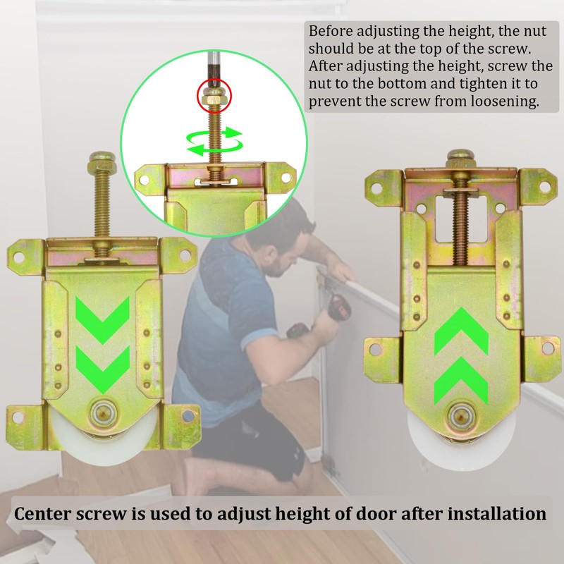 Sliding Mirror Closet Door Rollers Replacement Hardware Fits Contractors Part