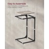 VASAGLE C-Shaped End Table, Small Side Table for Couch, Sofa