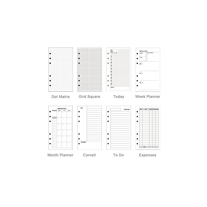 EvZ A6 Refill Cornell Paper, 6 Holes Ring Binder Filler