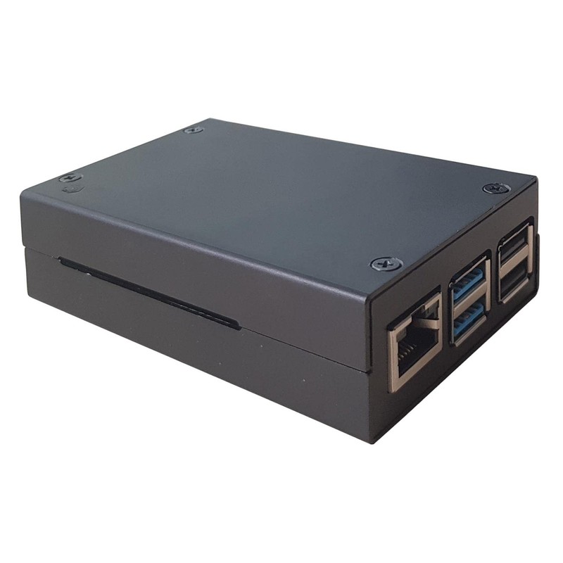 BerryBase Aluminum Case for Raspberry Pi 4 Model B Black